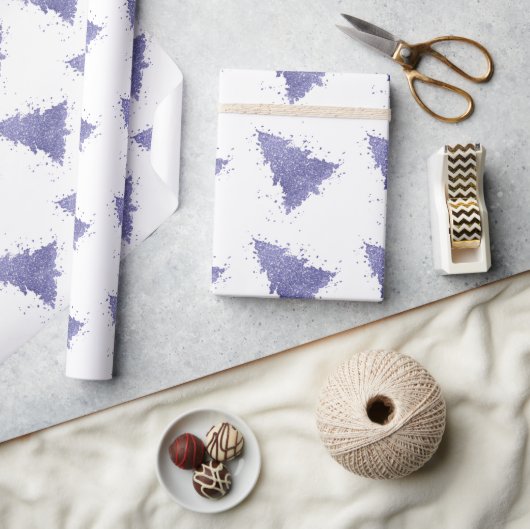 Eleganter Weihnachtsbaum | Charming Lavender Lila Geschenkpapier (Kunsthandwerk)