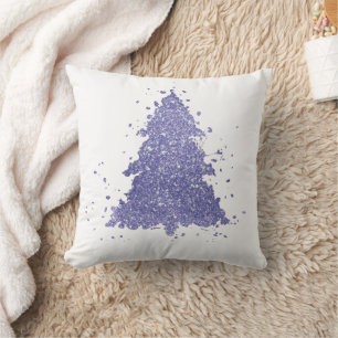 Eleganter Weihnachtsbaum Charming Lavender Lila Kissen