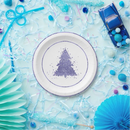 Eleganter Weihnachtsbaum | Charming Lavender Lila Pappteller (Party)