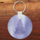 Eleganter Weihnachtsbaum | Charming Lavender Lila Schlüsselanhänger (Vorderseite)