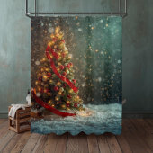 Eleganter Weihnachtsbaum-Duschvorhang Duschvorhang