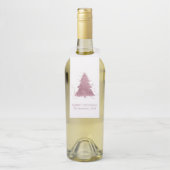 Eleganter Weihnachtsbaum | Dusty Mauve Pink Custom Flaschenanhänger (Auf Flasche)
