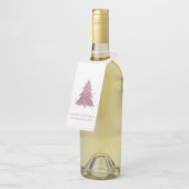 Eleganter Weihnachtsbaum | Dusty Mauve Pink Custom Flaschenanhänger (Angewinkelt)