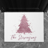 Eleganter Weihnachtsbaum | Dusty Mauve Pink Custom Fußmatte