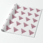 Eleganter Weihnachtsbaum | Dusty Mauve Pink Spritz Geschenkpapier (Ungerollt)