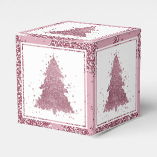 Eleganter Weihnachtsbaum Dusty Mauve Pink Spritz Geschenkschachtel