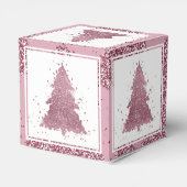 Eleganter Weihnachtsbaum | Dusty Mauve Pink Spritz Geschenkschachtel (Rückseite)