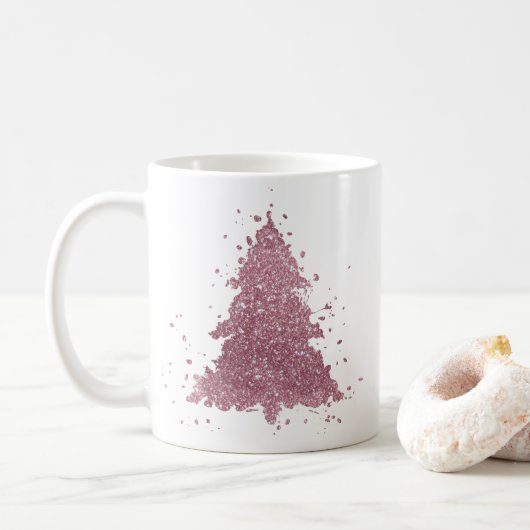 Eleganter Weihnachtsbaum | Dusty Mauve Pink Spritz Kaffeetasse (Mit Donut)