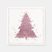 Eleganter Weihnachtsbaum | Dusty Mauve Pink Spritz Serviette (Vorderseite)
