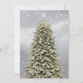 Eleganter Weihnachtsbaum Einladung (Rückseite)
