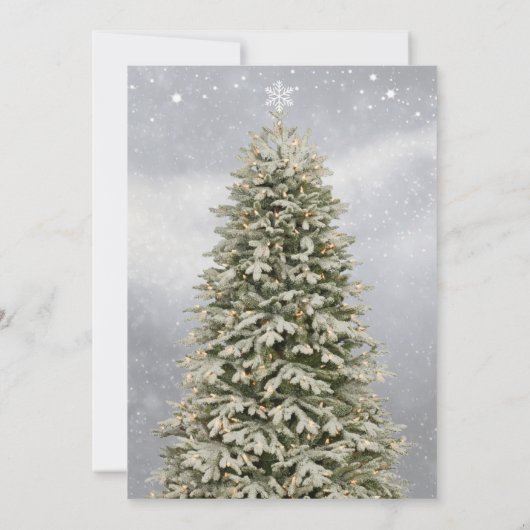 Eleganter Weihnachtsbaum Einladung (Rückseite)