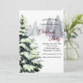 Eleganter Weihnachtsbaum Einladung (Stehend Vorderseite)