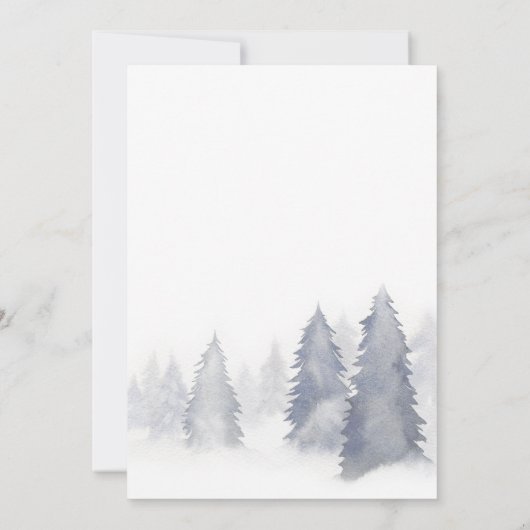 Eleganter Weihnachtsbaum Einladung (Rückseite)