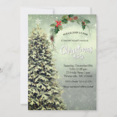 Eleganter Weihnachtsbaum Einladung (Vorderseite)