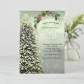 Eleganter Weihnachtsbaum Einladung (Stehend Vorderseite)