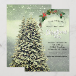 Eleganter Weihnachtsbaum Einladung