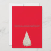 Eleganter Weihnachtsbaum Einladung (Rückseite)