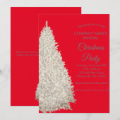 Eleganter Weihnachtsbaum Einladung (Vorne/Hinten)