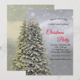 Eleganter Weihnachtsbaum Einladung