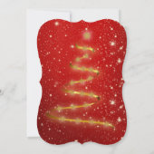 Eleganter Weihnachtsbaum Einladung (Rückseite)