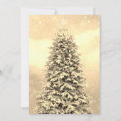 Eleganter Weihnachtsbaum Einladung (Rückseite)