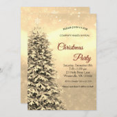 Eleganter Weihnachtsbaum Einladung (Vorne/Hinten)