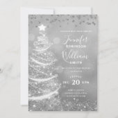 Eleganter Weihnachtsbaum Einladung (Vorderseite)