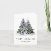 Eleganter Weihnachtsbaum Feiertagskarte (Vorderseite)