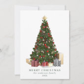 Eleganter Weihnachtsbaum Feiertagskarte (Vorderseite)