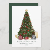 Eleganter Weihnachtsbaum Feiertagskarte (Vorne/Hinten)