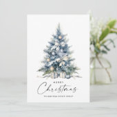 Eleganter Weihnachtsbaum Feiertagskarte (Stehend Vorderseite)