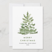 Eleganter Weihnachtsbaum Feiertagskarte (Vorderseite)