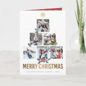 Eleganter Weihnachtsbaum Foto Feiertagskarte (Vorderseite)