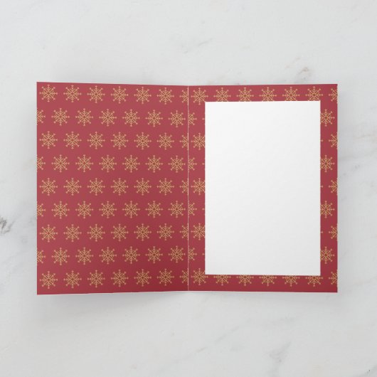 Eleganter Weihnachtsbaum Foto Feiertagskarte (Innenseite)