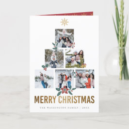 Eleganter Weihnachtsbaum Foto Feiertagskarte