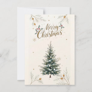 Eleganter Weihnachtsbaum & "Frohe Weihnachten"-Kar Einladung