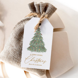 Eleganter Weihnachtsbaum Geschenkanhänger