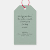 Eleganter Weihnachtsbaum Geschenkanhänger (Rückseite)