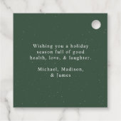 Eleganter Weihnachtsbaum Geschenkanhänger (Rückseite)