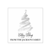 Eleganter Weihnachtsbaum Gummistempel (Prägung)