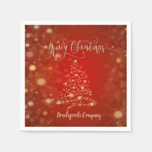 Eleganter Weihnachtsbaum in Gold Serviette