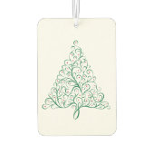 Eleganter Weihnachtsbaum in Rot und Grün Autolufterfrischer (Rückseite)