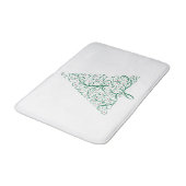 Eleganter Weihnachtsbaum in Rot und Grün Badematte (Schrägansicht)