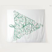 Eleganter Weihnachtsbaum in Rot und Grün Wandteppich (Vorderseite (Horizontal))