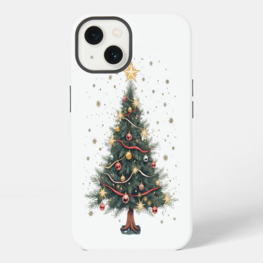 Eleganter Weihnachtsbaum iPhone Hülle (Rückseite)