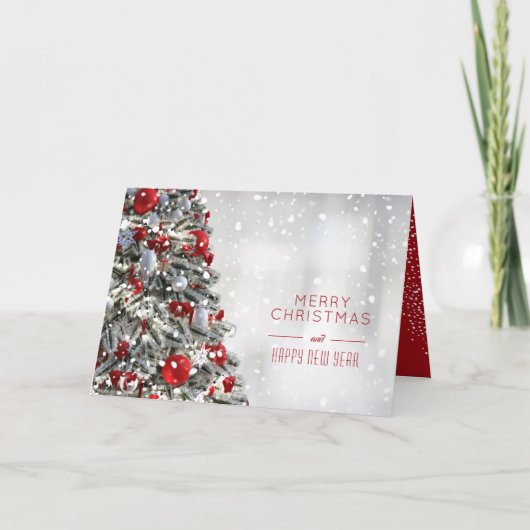 Eleganter Weihnachtsbaum Karte (Vorderseite)