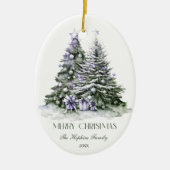 Eleganter Weihnachtsbaum Keramik Ornament (Vorne)