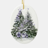 Eleganter Weihnachtsbaum Keramik Ornament (Hinten)