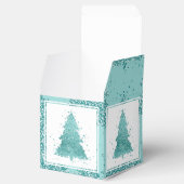 Eleganter Weihnachtsbaum | Luxe Aqua Mint Spritzer Geschenkschachtel (Geöffnet)