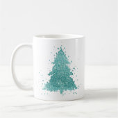 Eleganter Weihnachtsbaum | Luxe Aqua Mint Spritzer Kaffeetasse (Links)